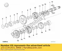 23111341433, BMW, vulplaat - 37x47x0,55 bmw  750 850 1000 1100 1984 1985 1986 1987 1988 1989 1990 1991 1992 1993 1994 1995 1996 1997 1998 1999 2000 2001 2002, Nieuw