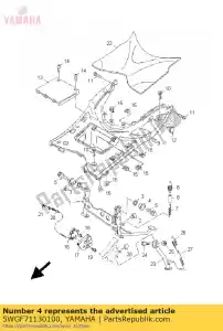 yamaha 5WGF71130100 colletto, supporto principale - Il fondo