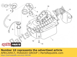 Aprilia AP8120917, Joint de réservoir de carburant, OEM: Aprilia AP8120917