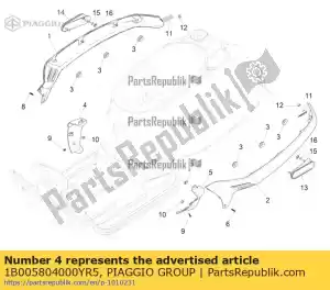 Piaggio Group 1B005804000YR5 alerón terminal derecho - Lado inferior