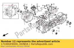 Here you can order the no description available from Honda, with part number 17100GF8000: