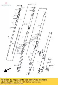 suzuki 5121136E00 guia - Lado inferior