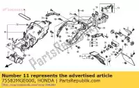 75582MGE000, Honda, plaat, set honda vfr 1200 2010 2011 2012 2013, Nieuw