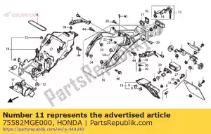 honda 75582MGE000 plate, set - Bottom side