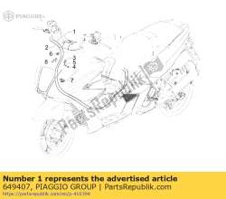 Aprilia 649407, Gashebelgetriebe, OEM: Aprilia 649407