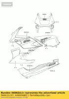 560631237, Kawasaki, modèle, capot supérieur, l kawasaki gpz gpzs 500, Nouveau