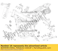 86449401WNA, Piaggio Group, poggia piedi aprilia derbi cafe mulhacen mulhacen cafe senda terra terra adventure e terra e zd4kta zd4kta00 zd4ktb00 zd4kxa00 zd4kxb00 zd4kxja0 zd4kxja0, zd4kxa zd4kxjb0 zdpka 125 2007 2008 2009 2010 2013 2016 2018 2019 2020 2021 2022, Nuovo