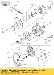 Here you can order the pin-cotter,2. 5x30 klx110cdf from Kawasaki, with part number 550S2530: