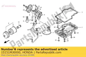 honda 15151MJ0000 engrenagem, bomba de óleo acionada (38t) - Lado inferior