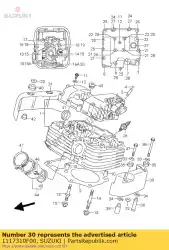 Here you can order the cap,cyl head co from Suzuki, with part number 1117310F00: