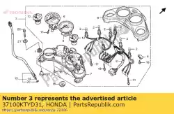 Here you can order the meter assy., combination (kph) from Honda, with part number 37100KTYD31: