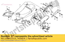 Here you can order the bolt, hook, 8x30 from Honda, with part number 90116MAZ010: