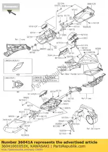 kawasaki 36041001053X capa, ferramenta, m.c.s.bl zx100 - Lado inferior