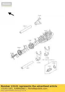 Kawasaki 131411181 drum-verandering - Onderkant