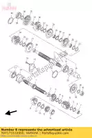 5VY171610000, Yamaha, versnelling, 6e rondsel (26t) yamaha yzf r 1000 2004 2005 2006, Nieuw