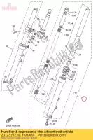 2UJ2310230, Yamaha, Gruppo forcella anteriore (l.h) yamaha xv250 virago 250 , Nuovo