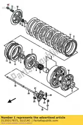 Ici, vous pouvez commander le gear, prim. Drive auprès de Suzuki , avec le numéro de pièce 2120017835: