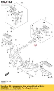 suzuki 0910308412 bolt - Bottom side