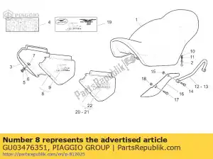 Piaggio Group GU03476351 lh side cover - Bottom side