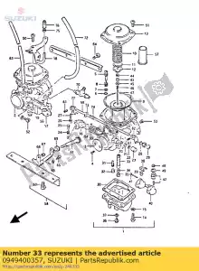 Suzuki 0949400357 jato, agulha - Lado inferior