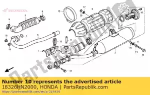 Honda 18326HN2000 banda, protetor de calor - Lado inferior