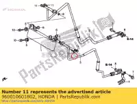 960010601802, Honda, bullone, flangia, 6x18 honda  vfr 800 2002 2003 2004 2005 2006 2007 2008 2009 2010 2017, Nuovo