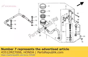 Honda 43512MZ7006 slang, hoofdcilinder - Onderkant