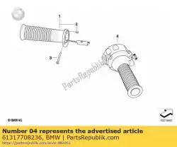 Here you can order the right grooved handle from BMW, with part number 61317708236: