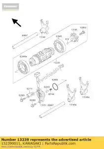 kawasaki 132390011 drum-assy-change zx1200-b3h - Lado inferior