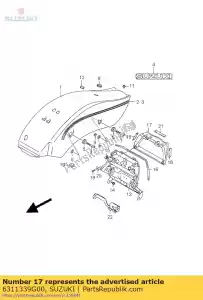 Suzuki 6311339G00 tampa, pára-choque traseiro - Lado inferior