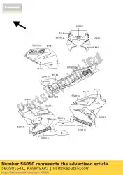 Here you can order the mark,kawasaki from Kawasaki, with part number 560501641: