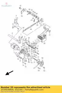 Suzuki 2535038B00 stopper comp, ge - Lado inferior