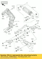 391110321, Kawasaki, tirant, suspension kawasaki z sugomi edition  zx10r ninja g anniversary k j f sx klz versys b winter test krt replica abs zx1000 s m r z1000 1000 , Nouveau