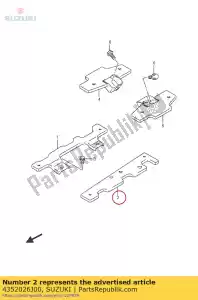 suzuki 4352026J00 soporte, pie fr - Lado inferior