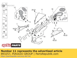 Aprilia 893257, Windschutzscheibe, OEM: Aprilia 893257