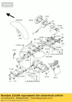 321091263, Kawasaki, cadre de poignée, upp kawasaki eliminator 125 , Nouveau