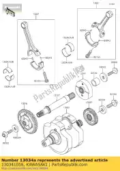 Here you can order the metal,connecting rod, from Kawasaki, with part number 130341058: