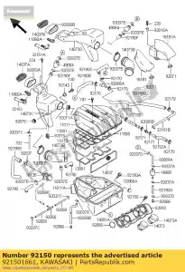 kawasaki 921501661 parafuso, 5x12 zx600-e1 - Lado inferior