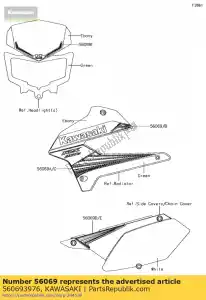 kawasaki 560693976 wzór, os?ona, upp, lh klx250se - Dół