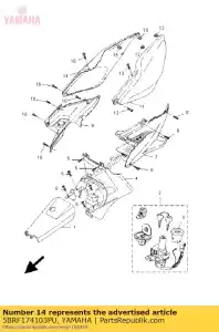 yamaha 5BRF174103PU bedek zijde 4 bwc1 - Onderkant