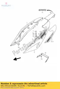 Suzuki 6813501DJ0EBF ta?ma, ok?adka, r - Dół