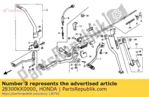Honda 28300KK0000 brazo, pateador de arranque - Lado inferior