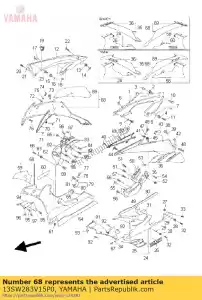 yamaha 13SW283V15P0 panneau assy 2 - La partie au fond