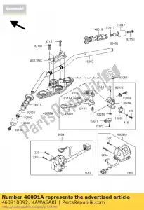 Kawasaki 460910092 housing-assy-control,rh - Bottom side