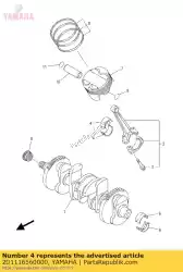 Aquí puede pedir cojinete plano, biela de Yamaha , con el número de pieza 2D1116560000: