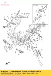 Here you can order the footrest 2 from Yamaha, with part number 3D7274210000: