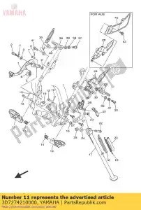 yamaha 3D7274210000 footrest 2 - Bottom side