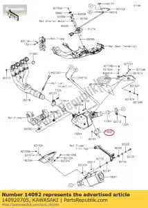 kawasaki 140920705 cover,pulley zx1000jbf - Bottom side