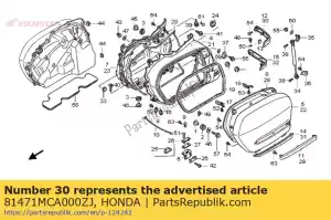 Honda 81471MCA000ZJ molduras, l. rr. alforja - Lado inferior