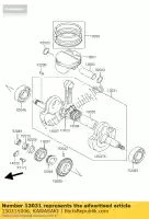 13031S006, Kawasaki, crankshaft-comp kawasaki kfx400 400 , New